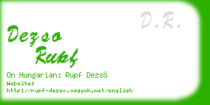 dezso rupf business card